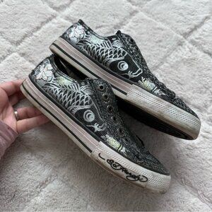 Ed Hardey Christian Audigier | Vintage Koi Lace Less Sneakers | Size 6